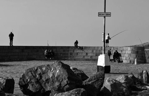 Angling at Howth Harbour and other scenes from the surrounding area